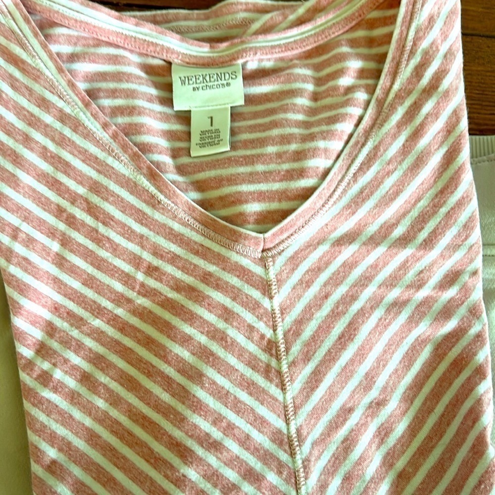 Weekend by Chicos striped shirt